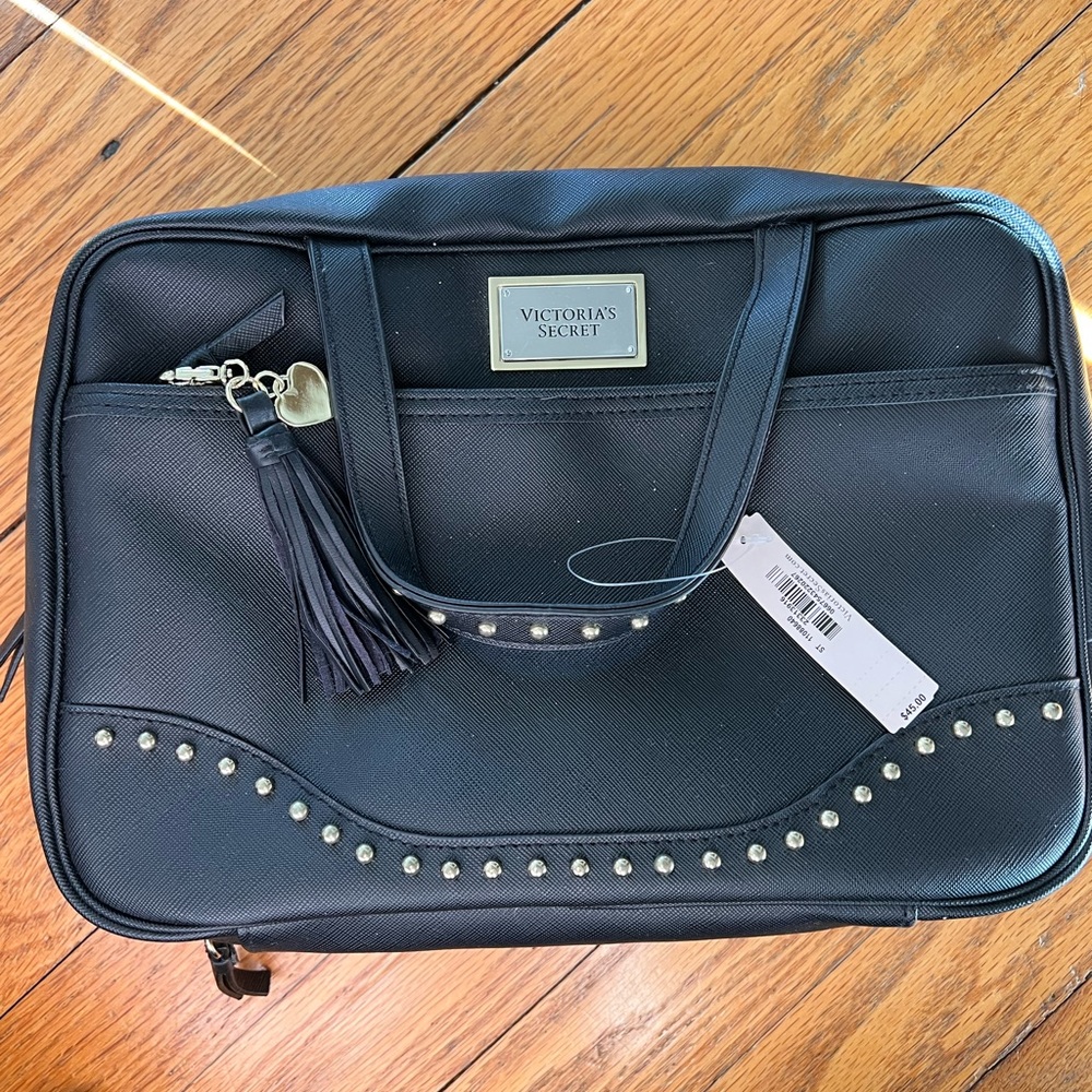 Victoria's Secret Black Studded Tote Bag